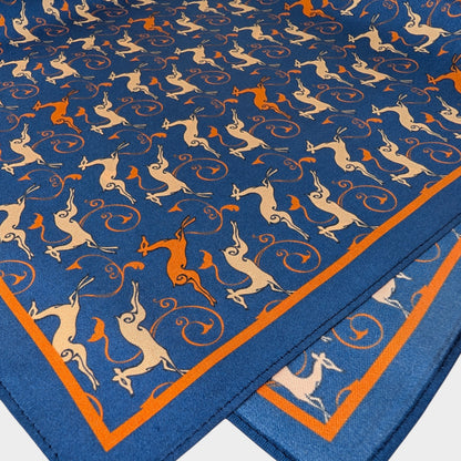 Scarves - Natural Silk - Deer’s Leap - Blue