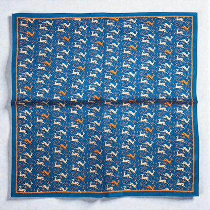 Scarves - Natural Silk - Deer’s Leap - Blue