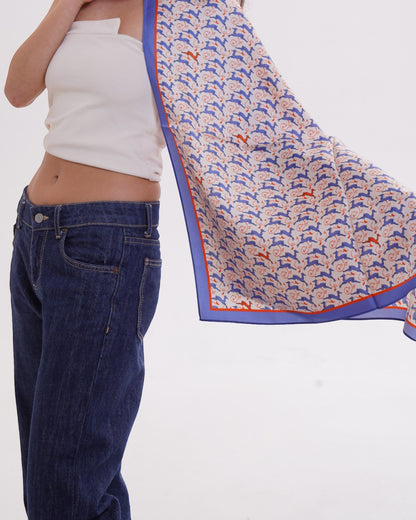 Scarves - Natural Silk - Deer’s Leap - Beige - Orange