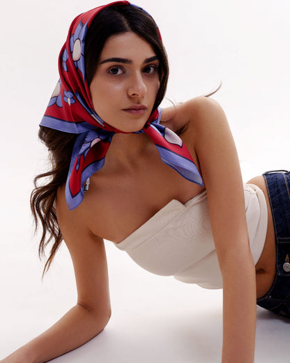 შარფები - ნატურალური აბრეშუმი - Lega Magnolia - წითელი