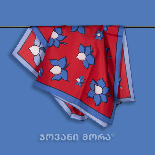 Scarf - Lega Magnolia - Natural Silk - Red