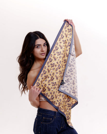 Scarves - Natural Silk - Tholige - Yellow