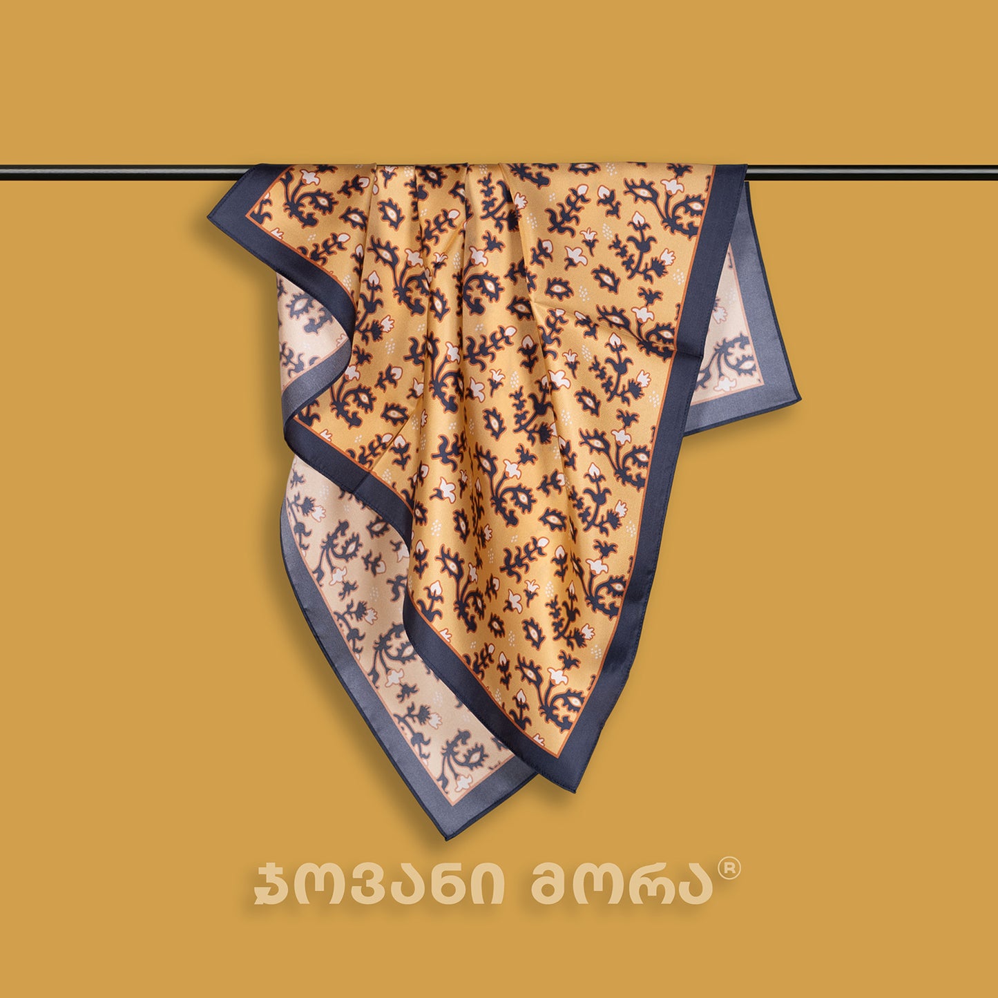 შარფი - თოლიგე - ნატურალური აბრეშუმი - ყვითელი