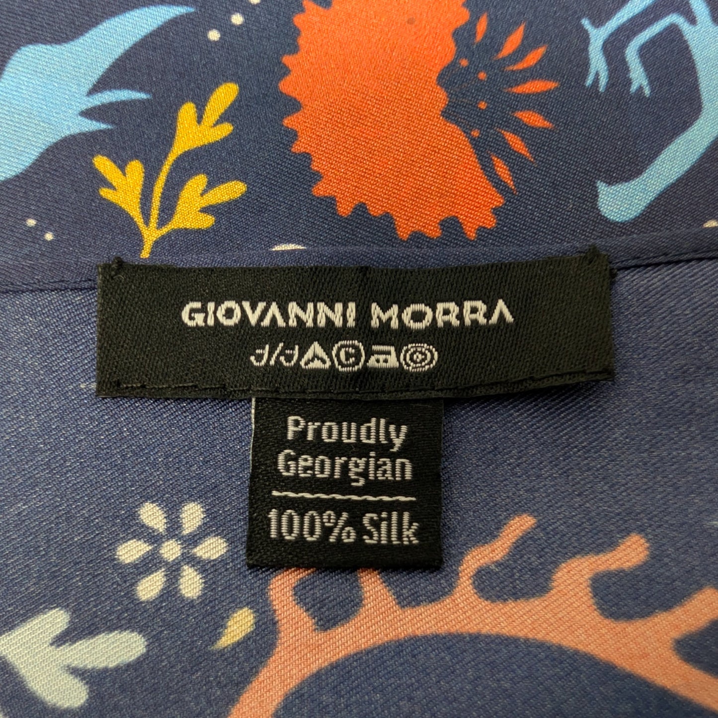 Scarves - Natural Silk - Eye of the Sun - Blue