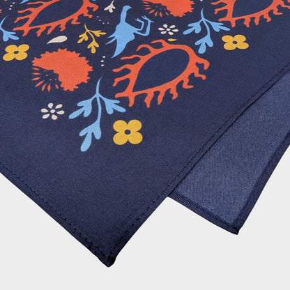 Scarves - Natural Silk - Eye of the Sun - Blue