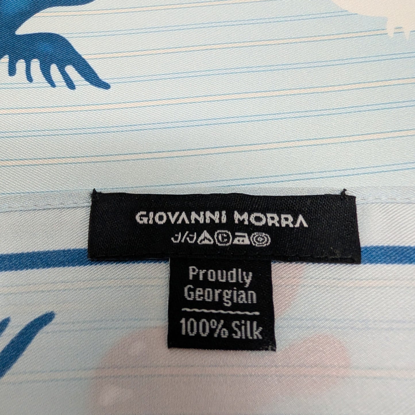 Scarves - Natural Silk - Angels - Sky Blue