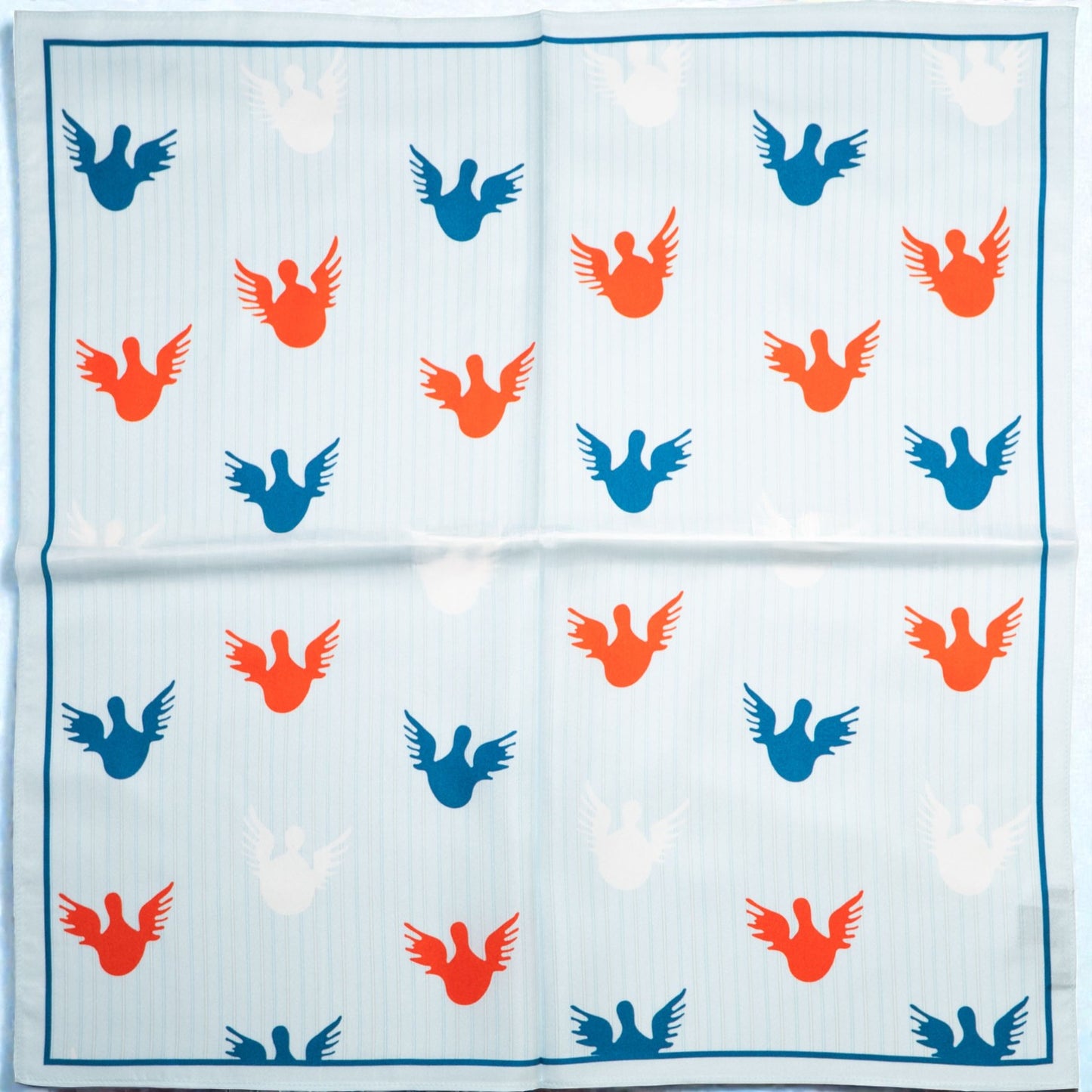 Scarves - Natural Silk - Angels - Sky Blue