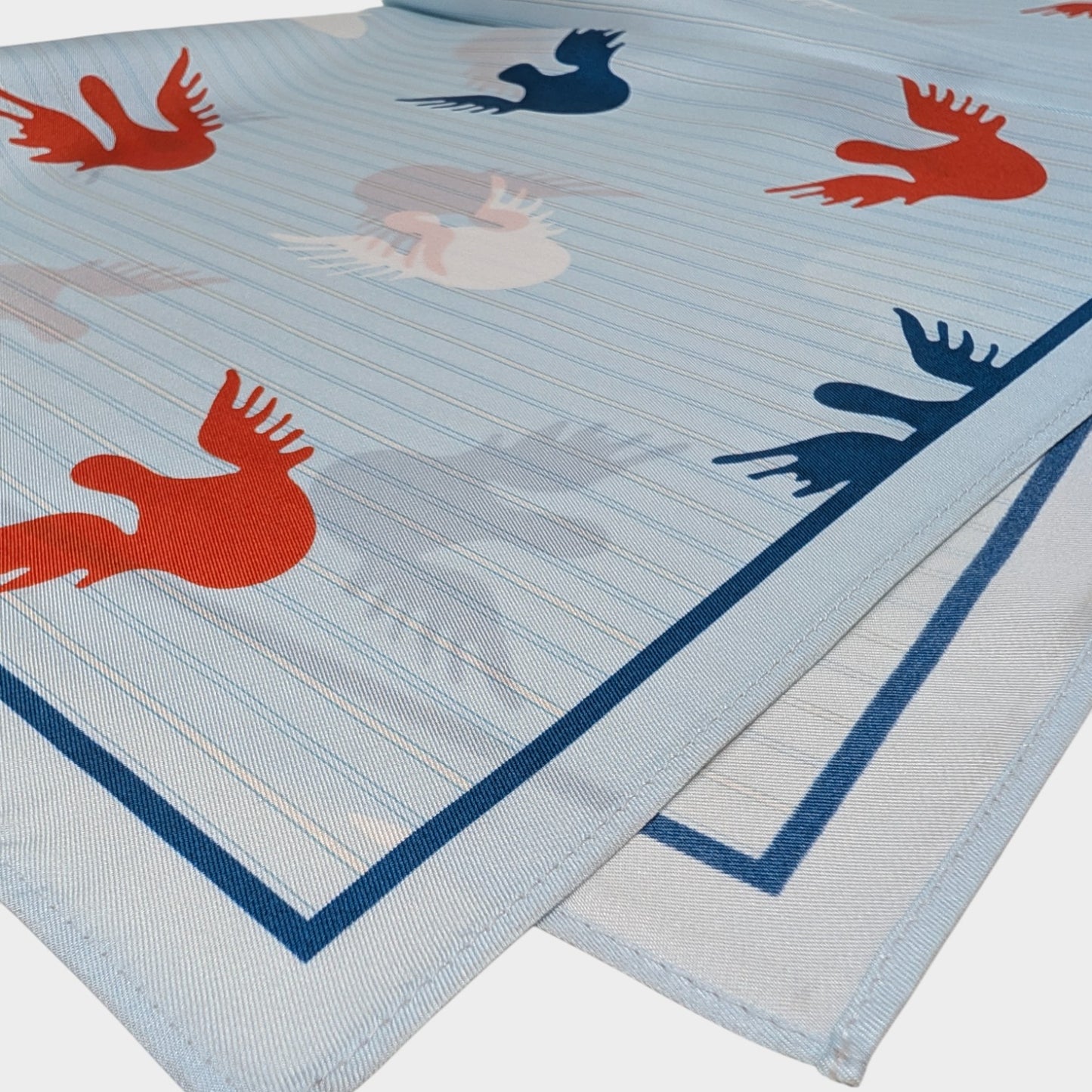 Scarves - Natural Silk - Angels - Sky Blue