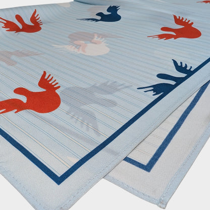 Scarves - Natural Silk - Angels - Sky Blue