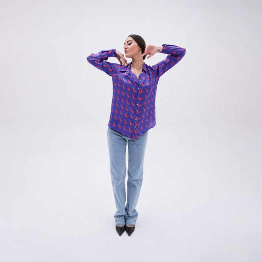Fiery Pheasant Silk Shirt