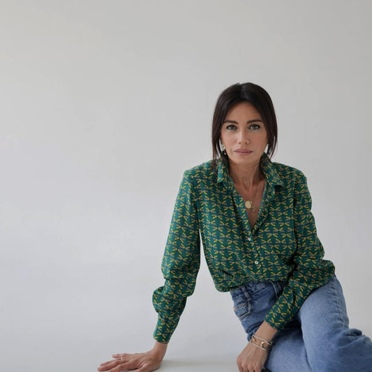 Dragonflies Silk Shirt