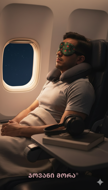 ძილის ნიღბები - ნატურალური აბრეშუმი - Lega Magnolia - მწვანე