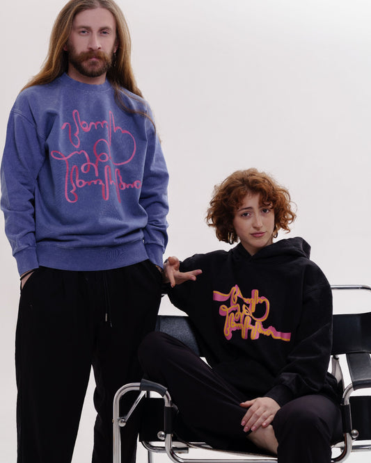 Live Your Own Life Blue Sweater