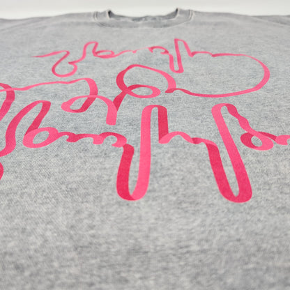 სვიტერი - 100% მჟავაში გარეცხილი ბამბა - იცხოვრე შენი ცხოვრებით - ნაცრისფერი - წითელი - m² x Giovanni Morra