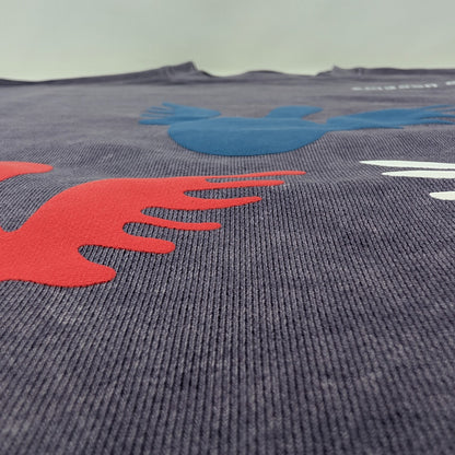 სვიტერი - 100% მჟავაში გარეცხილი ბამბა - ანგელოზები - იასამნისფერი