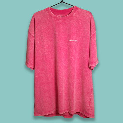 T-Shirts - Textured Cotton - Georgian Logo - Pink - White