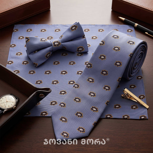 Pocket Square – Tholige eye – Natural Silk – Sky Blue