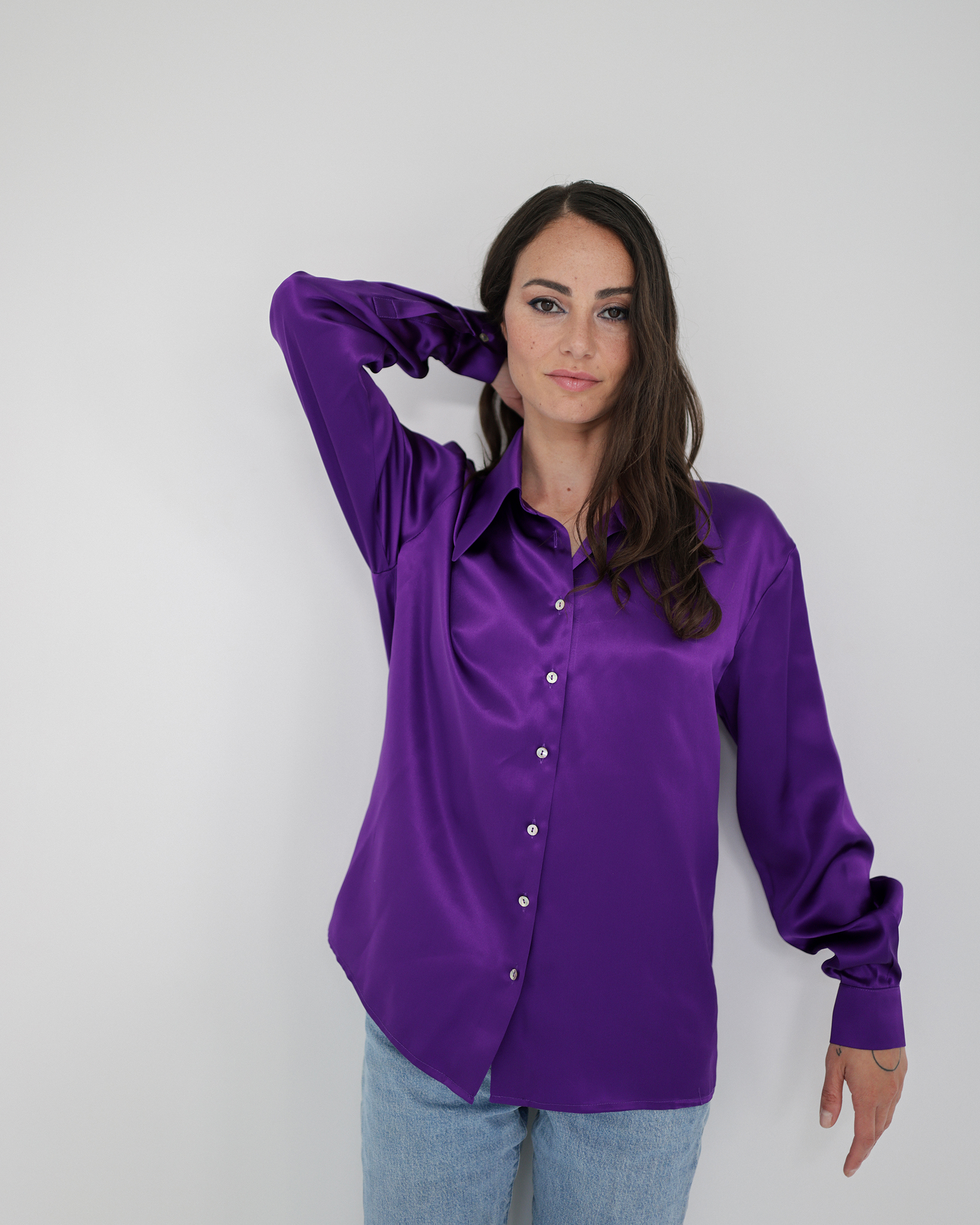 Silk Shirt (Purple)