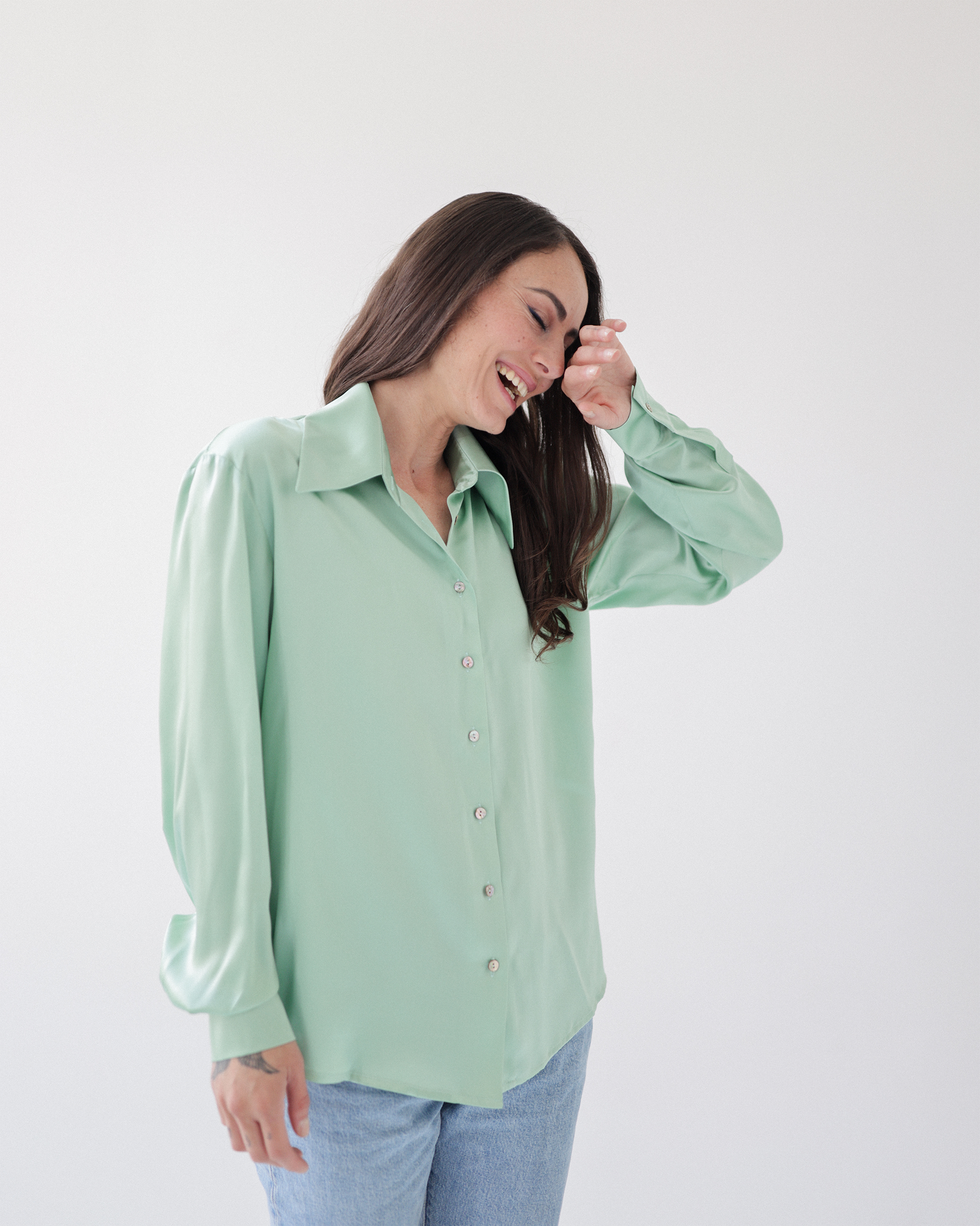 Silk Shirt (Light Green)