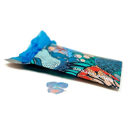 Giovanni Morra passport holder packaging with colorful printed wrapping