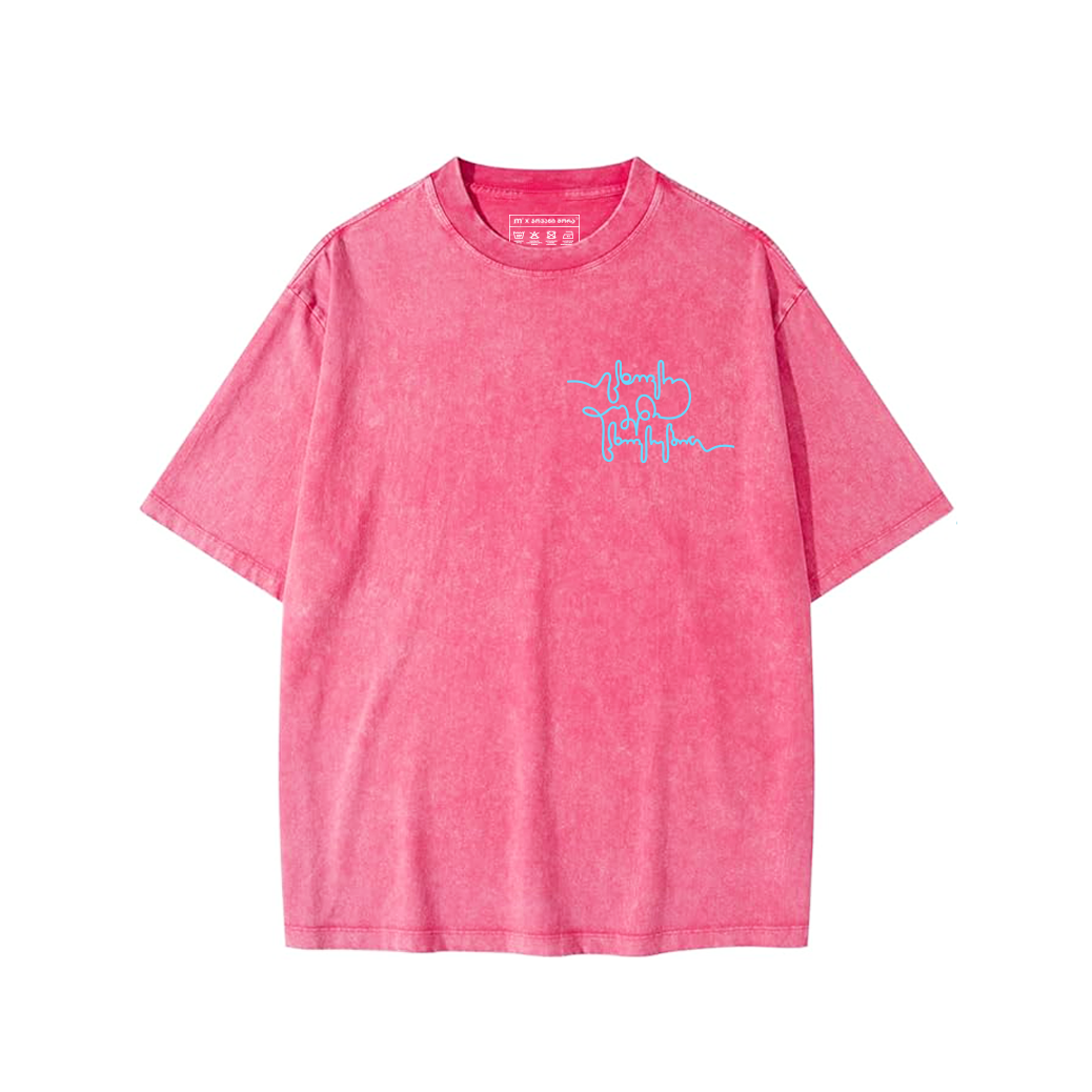 T-shirt "Walk of life" (Pink), Acid Washed