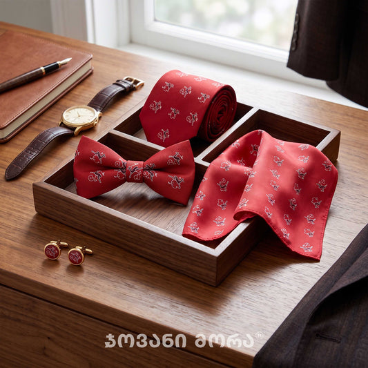 Pocket Squares - Natural Silk - Deer’s Leap - Red