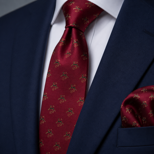 Ties - Deer’s Leap - Natural Silk - Red
