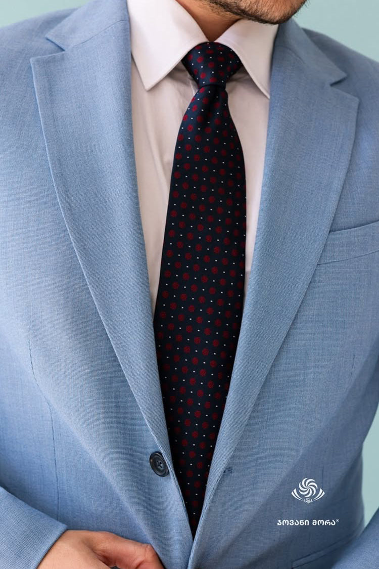 ჰალსტუხები - ნატურალური აბრეშუმი - ბორჯგალი - შავი