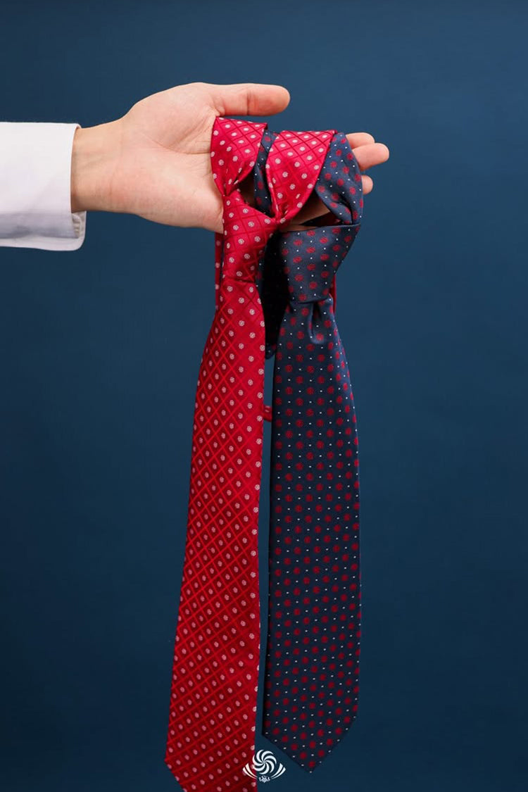 ჰალსტუხები - ნატურალური აბრეშუმი - ბორჯგალი - შავი