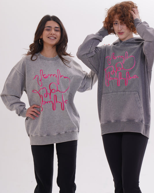 Giovanni Morra x m2 collaboration hoodie featuring the "Live Your Own Life" manifesto in minimalist typography.