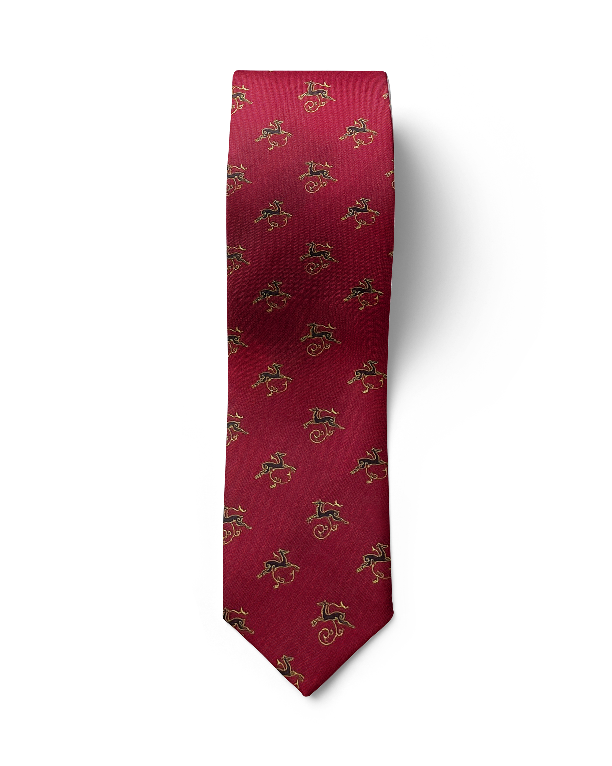 ჟაკარდის აბრეშუმის ჰალსტუხი „ირმის ნახტომი“ (წითელი)