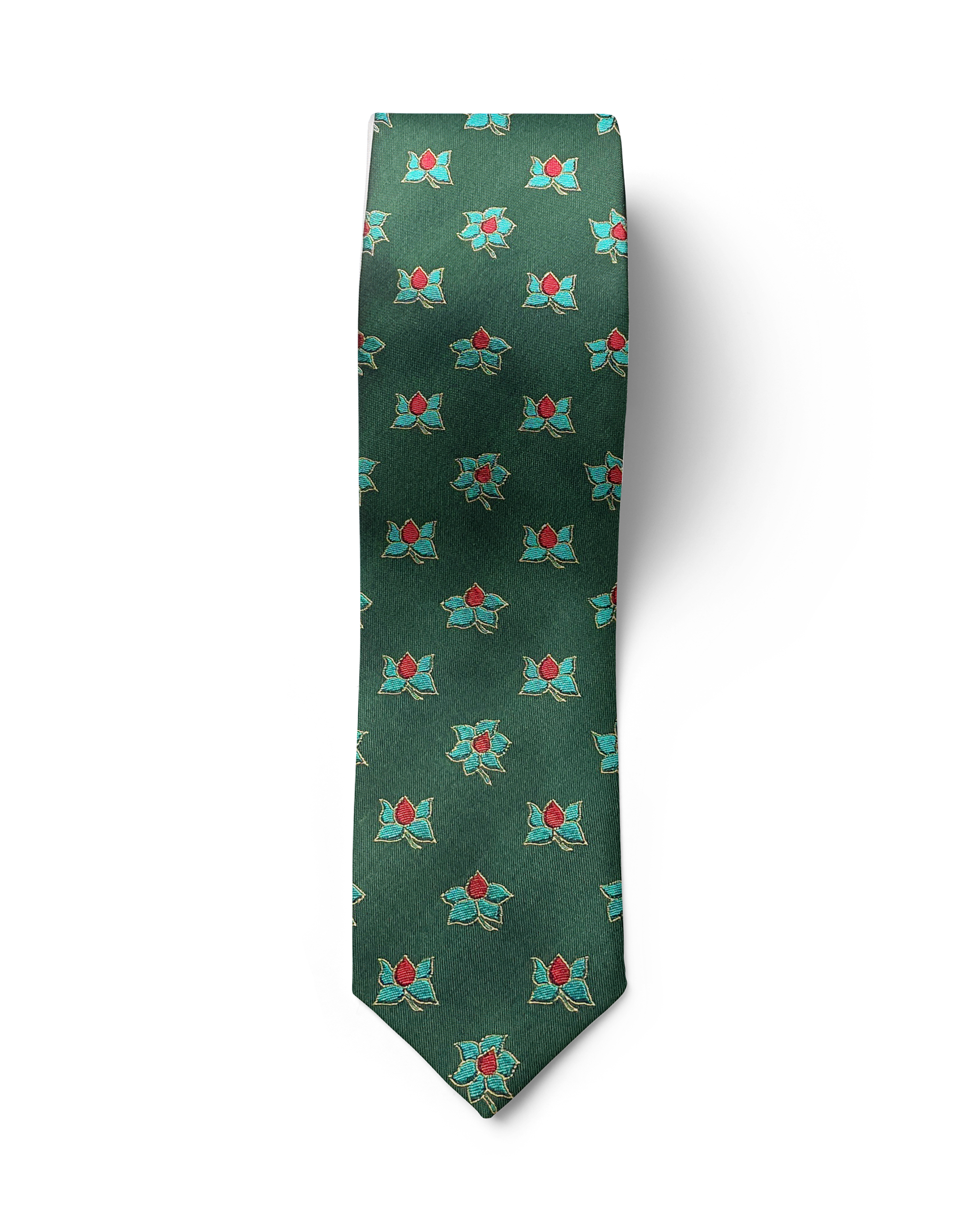 ჟაკარდის აბრეშუმის ჰალსტუხი „ლეგა მაგნოლია“ (მწვანე)